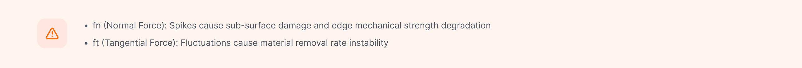 Problem summary for normal and tangential force instability